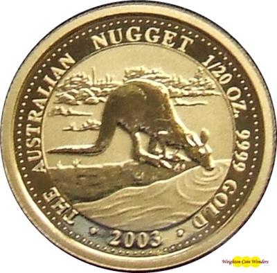 2003 1/20th oz Gold NUGGET